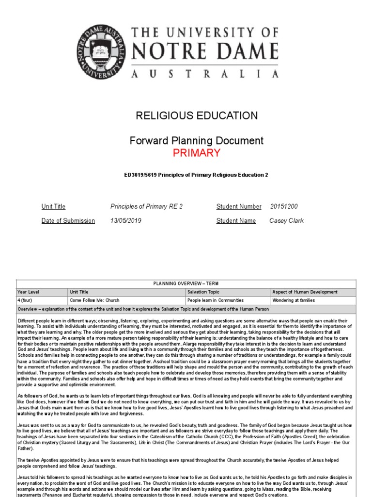 Lesson Sequence PDF Jesus Catholic Church