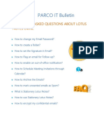 FAQ About Lotus Notes Features