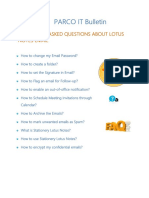 PARCO IT Bulletin: Frequently Asked Questions About Lotus Notes Email