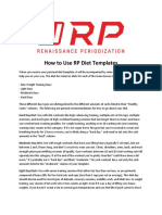 How To Use RP Diet Templates