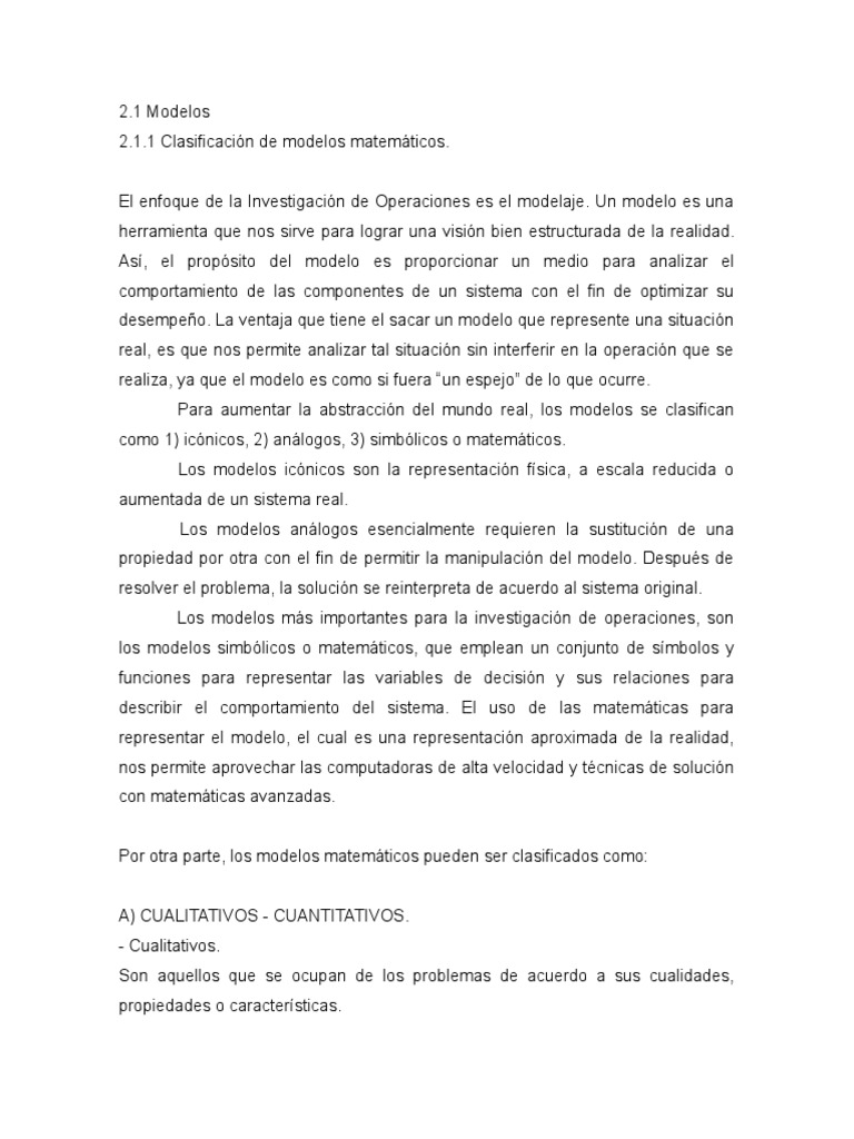 Modelos Io | PDF | Simulación | Modelo matemático