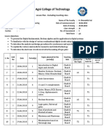 Agni College of Technology: Lesson Plan - Excluding Coaching Class