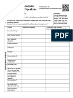 Audience Analysis Worksheet