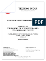 Techno India: (Designing of Ic Engine Parts: Cylinder and Piston)