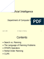 Artificial Intelligence: Department of Computer Science