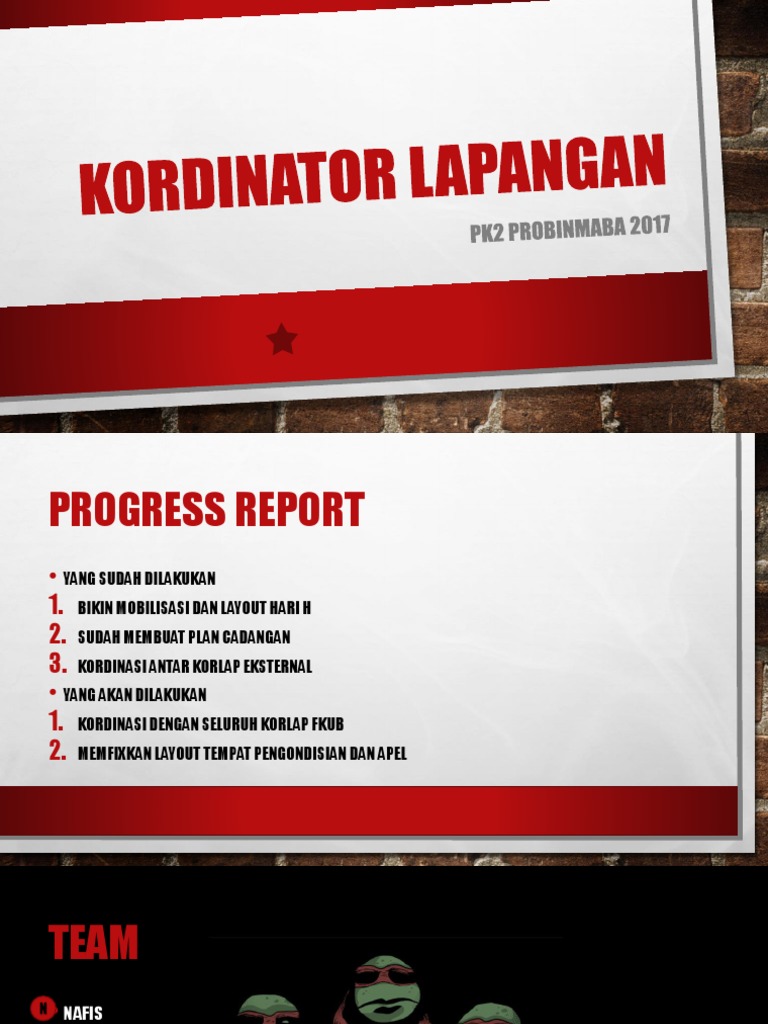 Progress Report Korlap-Mekanisme Mobilisasi | PDF