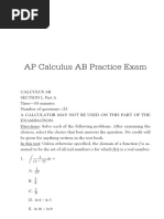 AP Calculus AB Practice Exam