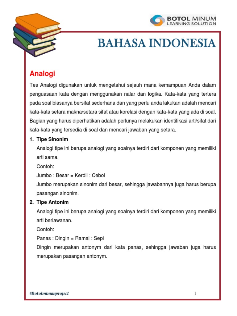 Contoh Ayat Bagi Penulisan Aberbentuk Analogi - HazeltinBrewer