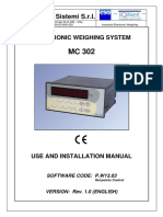 MC302 Electronic Weighing System - Use and Installation Manual PDF