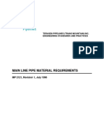 Main Line Pipe Material Standards