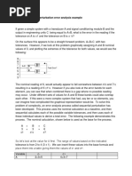 Simple Sequential Perturbation Error Analysis Example: A+B A B Total Error?