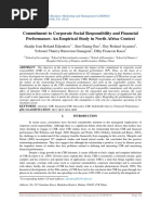 Commitment to Corporate Social Responsibility and Financial Performance