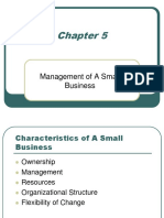 Management of A Small Business