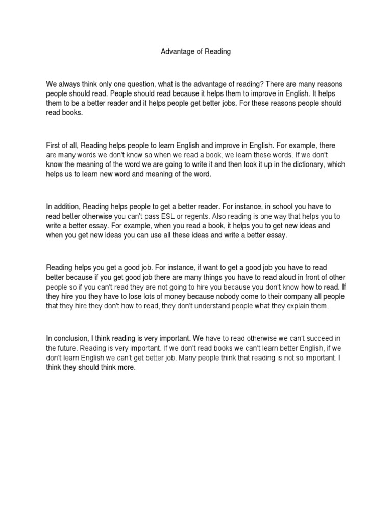 Improtant Of Reading