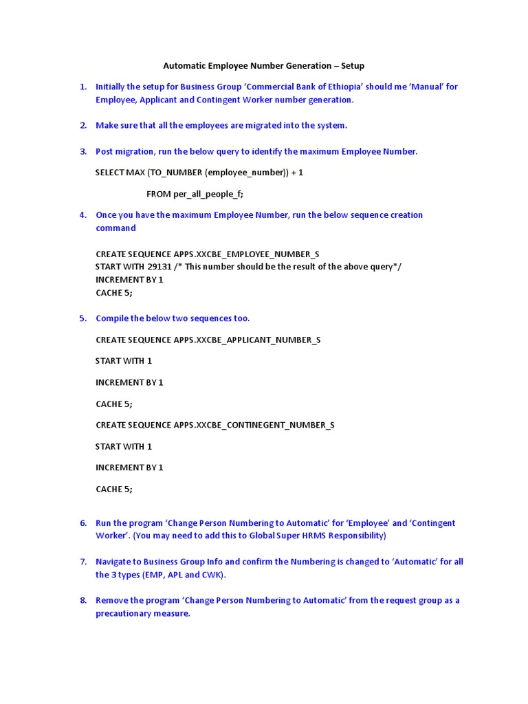 HRMS Employee Number Automation | PDF | Business