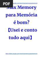 Max Memory Suplemento para Memoria