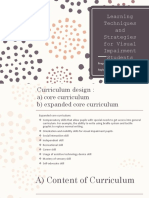 Learning Techniques and Strategies for Visual Impairment Students
