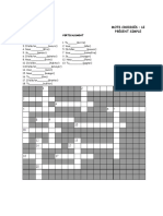 Mots Croises Grammaire A1 Et A2 Activites Ludiques Exercice Grammatical Feuille de 90155