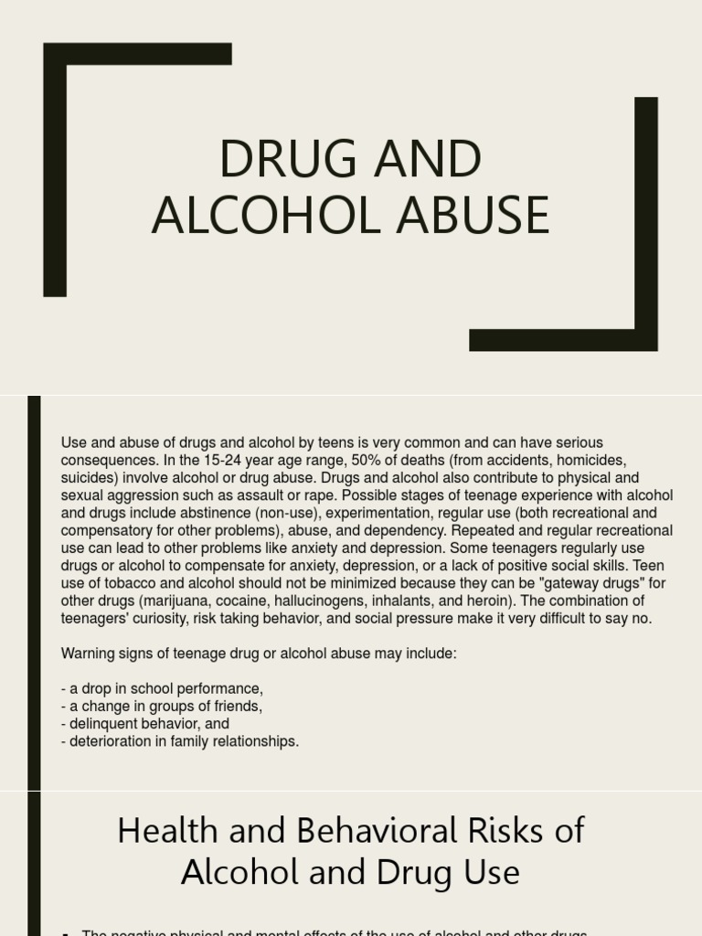 case study examples alcohol abuse