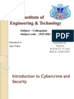 Introduction To Cyber Crime and Security