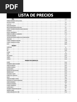 Catálogo de Bicicletas y Accesorios | PDF | Elementos químicos