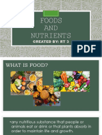 Foods AND Nutrients: Created By: RT 3