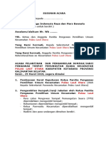 Susunan Acara Pelantikan