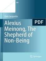 Jacquette D. - Alexius Meinong, The Shepherd of Non-Being - 2015 PDF