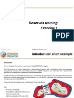 Reserves Training Exercise 1: Evolution Resources SA - All Rights Reserved