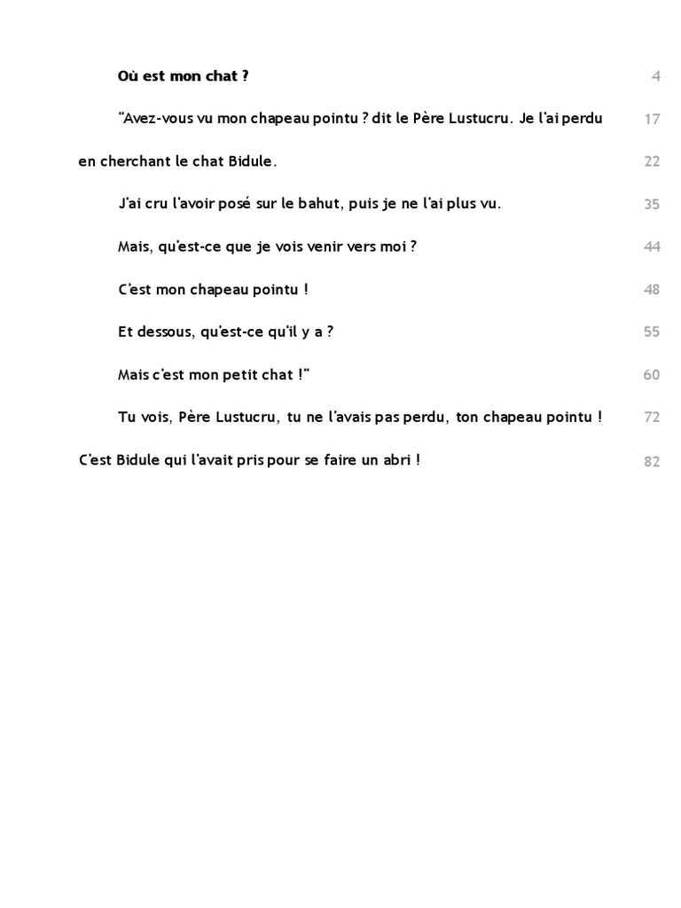 Ou Est Mon Chat Pdf Pdf