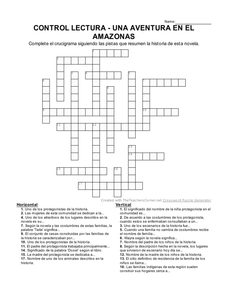 Crucigrama literatura antigua en colombia