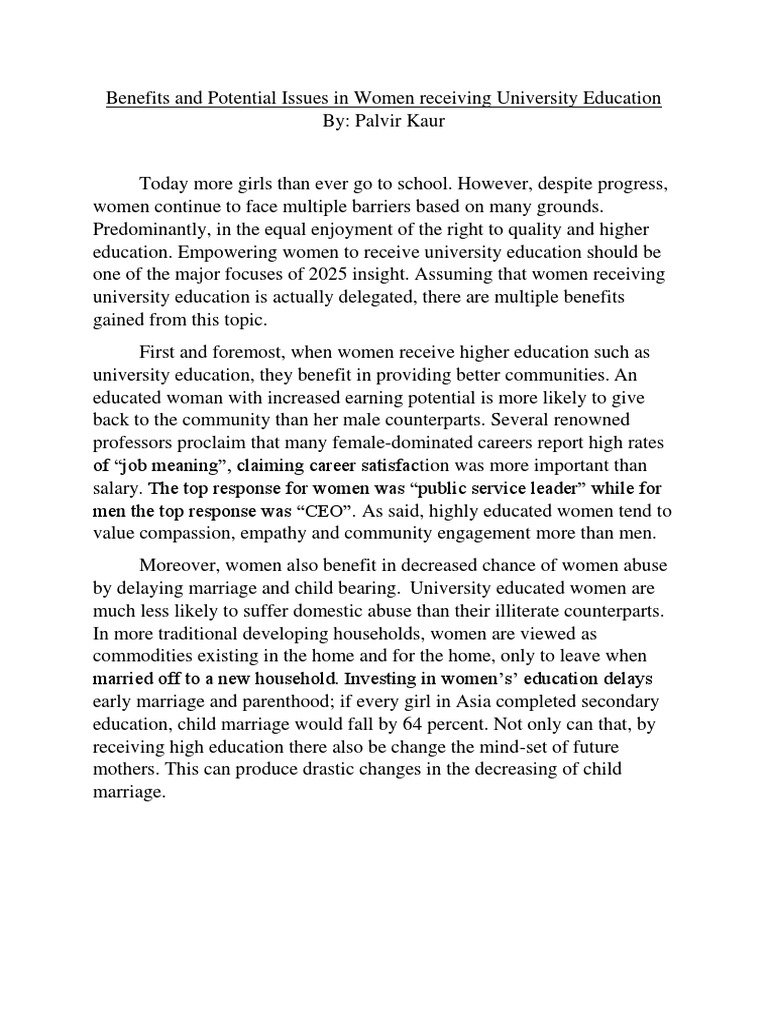 Empowering Women Through Education | PDF | Gender Role | Female Education