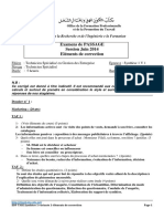 Elements de Correction Examen de Passage 2014 Gestion Des Entreprises Tsge Synthese 1 Ofppt