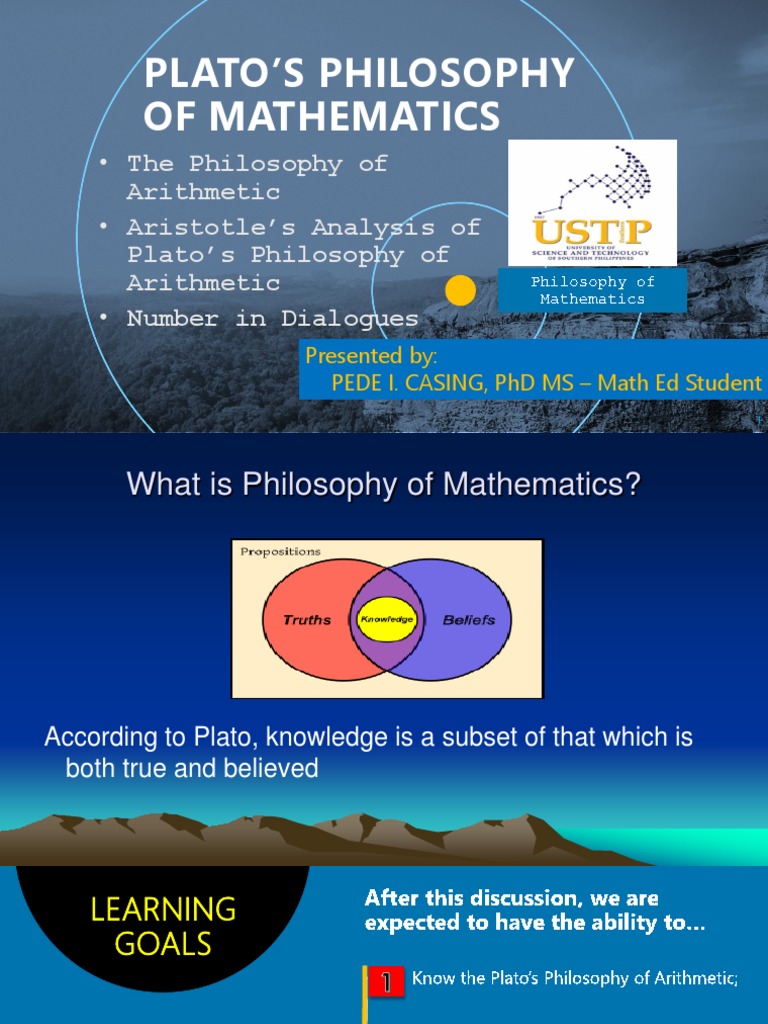 Plato's Math Philosophy Insights | PDF | Plato | Concept