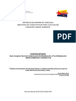 República Bolivariana de Venezuela Congreso Alfabetizacion y Post-Alfabetizacion Octubre 2019