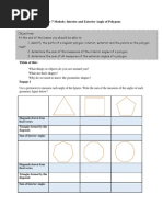 Grade 7 Module Interior and Exterior Angle of Polygons