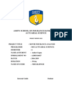 Amity School of Insurance Banking and Actuarial Science: Project Report-2019