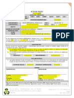 Acta de inicio de contrato de obra en Florencia