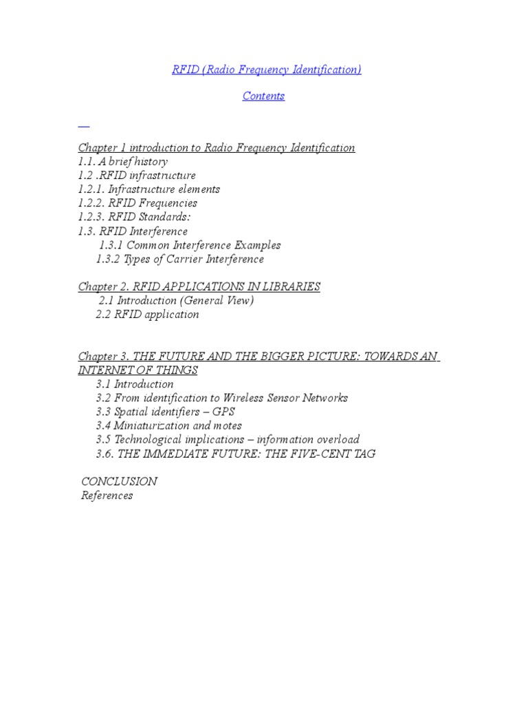 Radio Frequency Identification RFID | PDF | Business | Computers