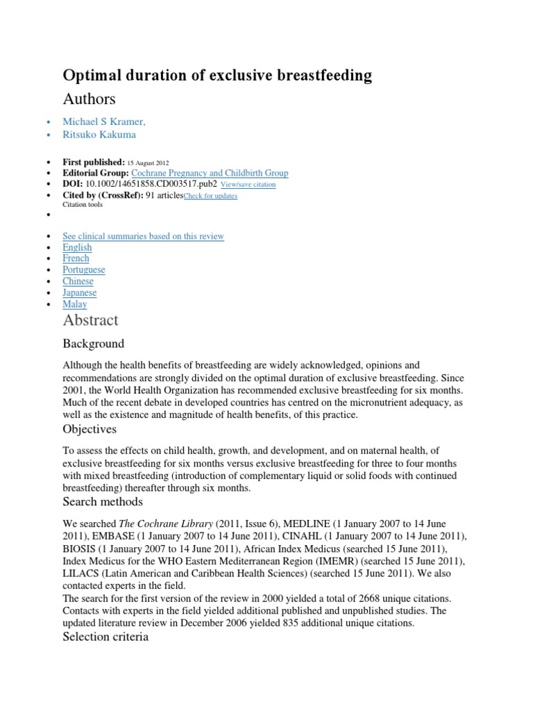 research proposal on exclusive breastfeeding pdf