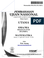 Pembahasan Soal UN Matematika SMA IPA 2017 Paket 2 PDF