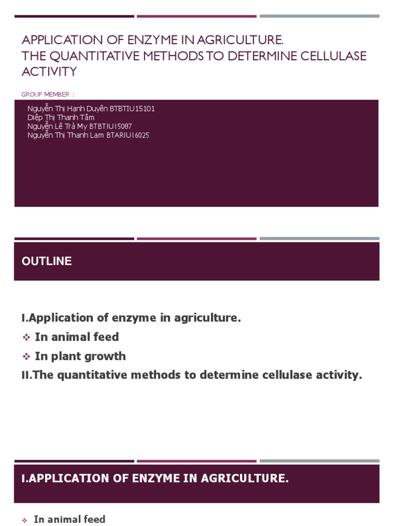 Application of Enzyme in Agriculture BIOCHEM Enzyme Assay Natural Environment