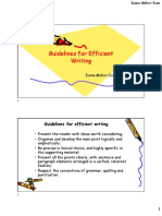 Guidelines For Efficient Writing Guidelines For Efficient Writing