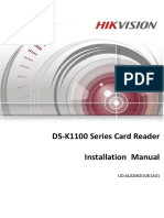 Installation Manual of DS-K1100 Series - Card Reader - V1.1