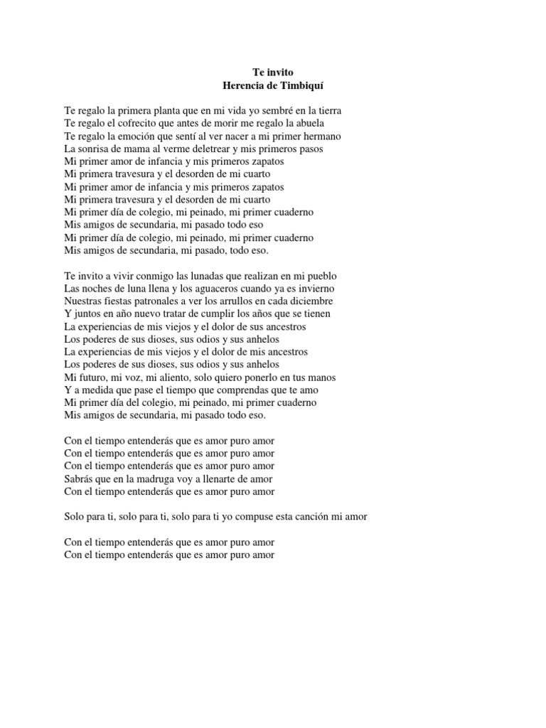 Te Invito | PDF