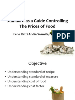 Standard As A Guide Controlling The Prices of Food: Irene Ratri Andia Sasmita, STP., MP