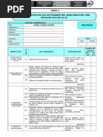 Lista de Cotejo para Evaluar El Buen Inicio Del Año Escolar 2019