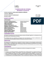 Planificación de cátedra de Derecho Constitucional 2019