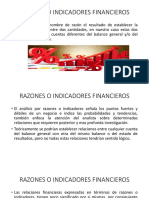 Razones o Indicadores Financieros