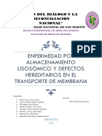 TRASTORNOS POR ALMACENAMIENTO LISOSOMAL, TRASTORNO DE LOS SIS. DE TRANSPORTE.docx